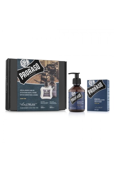 Proraso Azur Lime Beard Care Set (Balm & Shampoo)