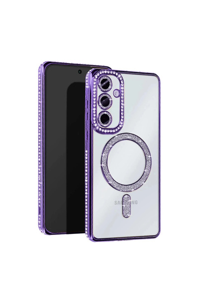 Twin Store Galaxy A36 Joke Simli Magneticsafe Case - Deep Purple