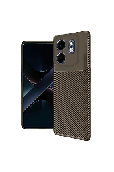 Twin Store غطاء إنفينيكس 9 أوتو فوكس كربون - بني