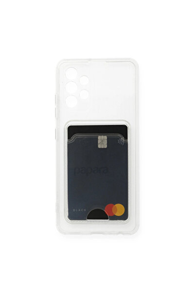 Twin Store حافظة بطاقات سيليكون شفافة لجهاز جالاكسي A53 5G - شفافة