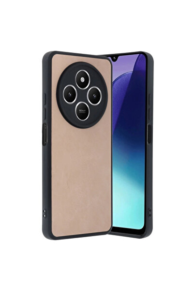 Twin Store غطاء جلدي لهاتف ريدمي 14C - لون بودرة