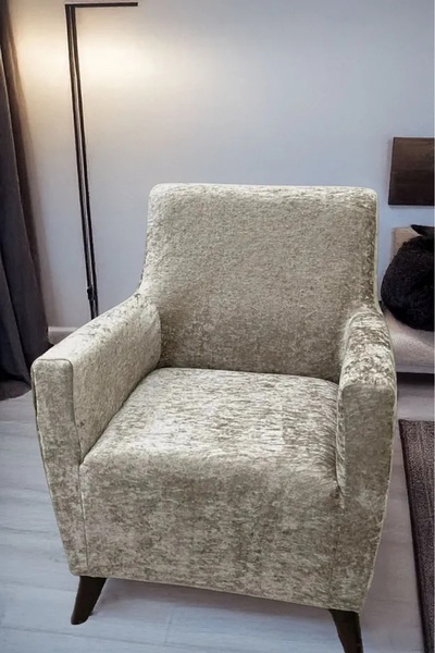 ARİFE HOME غطاء كرسي مخملي قطعة واحدة قابل للتمدد وقابل للغسل