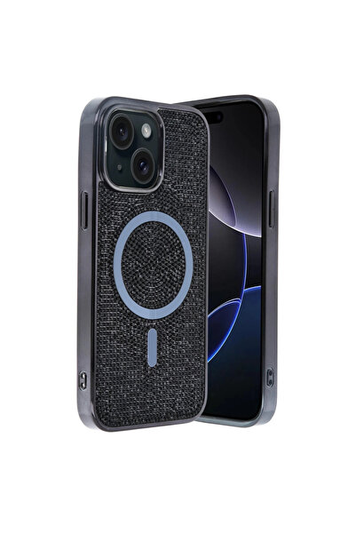 Twin Store غطاء هيلين ماجسيف لهاتف آيفون 15 - أسود