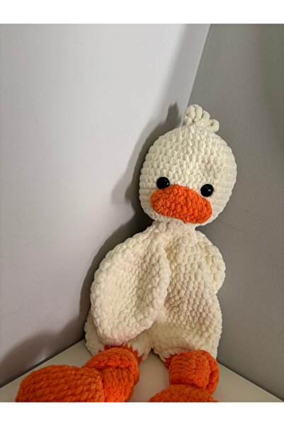 lionworkshopp Yenidoğan organik ördek uyku ve oyun arkadaşı amigurumi