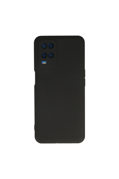 Najmaddin حافظة هاتف اوبو A54 4G من السيليكون المخملي الداخلي - أسود