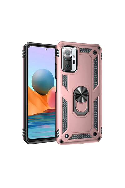 Twin Store غطاء سيليكون مع حلقة لهاتف Redmi Note 10 من Sofia - وردي