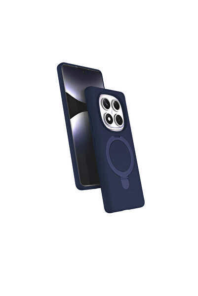 Twin Store غطاء حماية ريدمي نوت 14 4G مع حامل ماج سيف - أزرق داكن