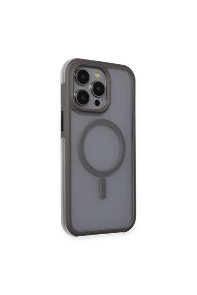 Twin Store غطاء ماج سيف توراس للآيفون 15 - رمادي تيتاني