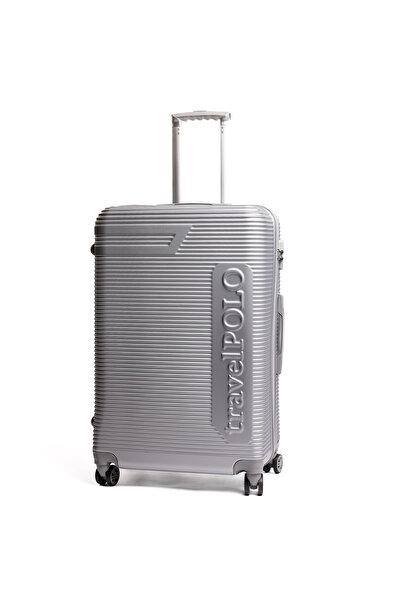 Travel POLO Medium trolley, TRAVEL POLO, 67x41x29cm, A1011, checked luggage. ABS suitcase, GREY