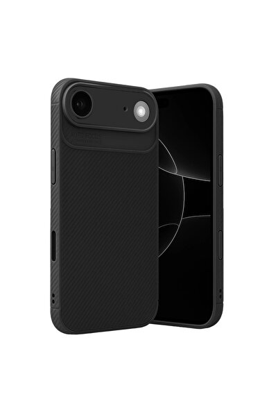 Najmaddin غطاء كربون للتركيز التلقائي لهاتف آيفون 17 إير - أسود