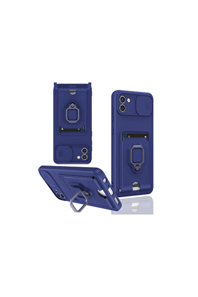 Twin Store Galaxy A03 Case Zuma Silicone with Ring and Business Card Holder -...