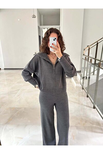 Sude Kızanlıklı Samir Zippered Double Knitwear Set