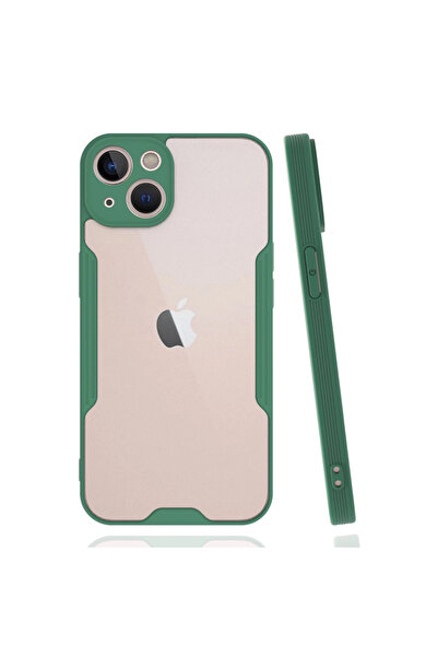 Twin Store غطاء سيليكون بلاتيني لهاتف آيفون 14 - أخضر