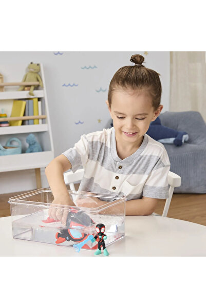 Marvel Spider-Man Spidey and His Amazing Friends Marvel 7.6 cm Figure and Dolphin Submarine Set