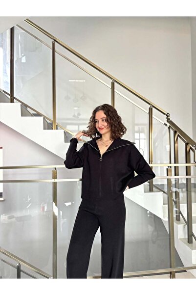 Sude Kızanlıklı Samir Zippered Double Knitwear Set