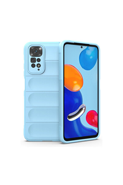 Twin Store حافظة ريدمي نوت 11 من السيليكون الأفضل - أزرق سماوي