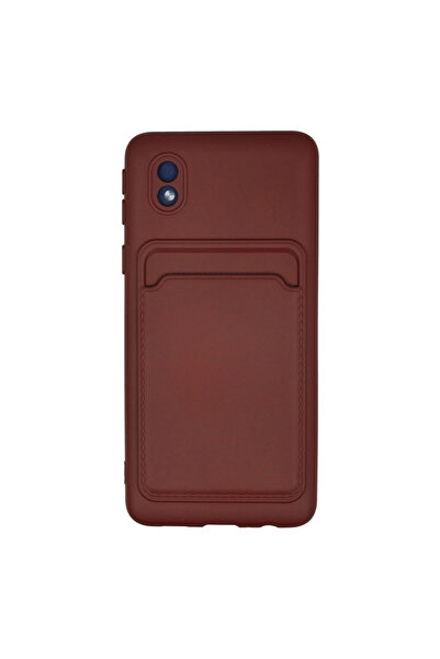 Najmaddin حافظة لهاتف سامسونج جالاكسي A01 من السيليكون مع بطاقة عمل كلفن - أح...