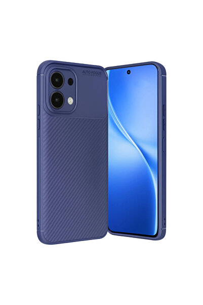 Twin Store غطاء كربون A6 4G ذو تركيز تلقائي - أزرق داكن