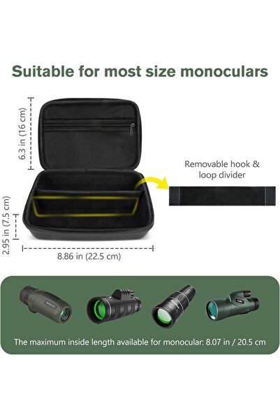 PROCASE Monocular Telescope Case, Compatible with Multiple Monoculars - Black (Case Only)