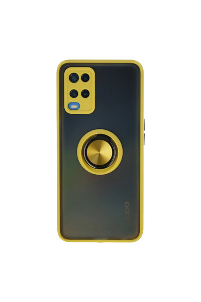 Twin Store غطاء سيليكون A54 4G مع حلقة مونتريال - أصفر