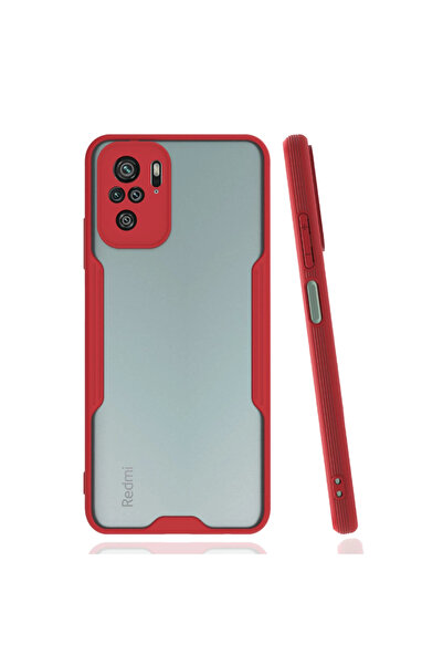 Twin Store حافظة ريدمي نوت 10 من السيليكون البلاتيني - أحمر