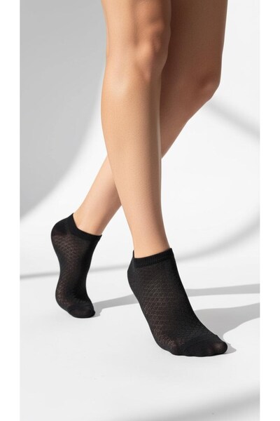 Plus Scorpion Γυναικείες αόρατες κάλτσες σετ 3 τεμαχίων – Βαμβακερές, ελαστικές, με διχτυωτή υφή (Μαύρο Γκρι Λευκό)