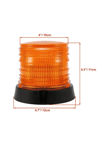 Yaz Yellow beacon set, 6 pcs, 12/24V, h110, 30 SMD, magnetic