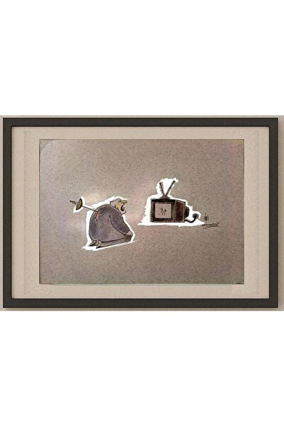 karikatural Sepideh Anjomrooz 29x21cm Orijinal Karikatür Tablo