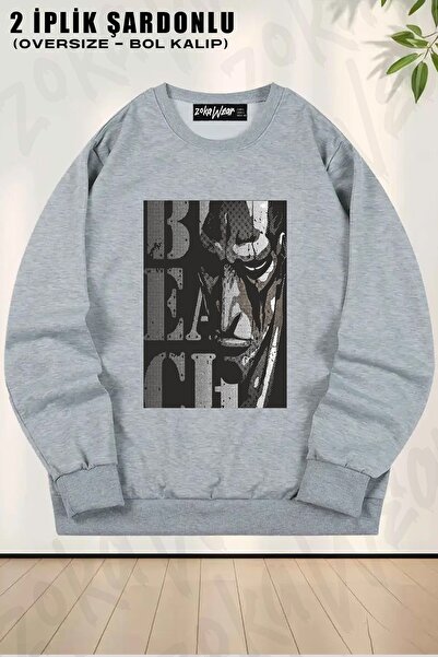 ZOKAWEAR سويت شيرت زاراكي كينباتشي بليتش مطبوع قصة فضفاضة برقبة دائرية للجنسين