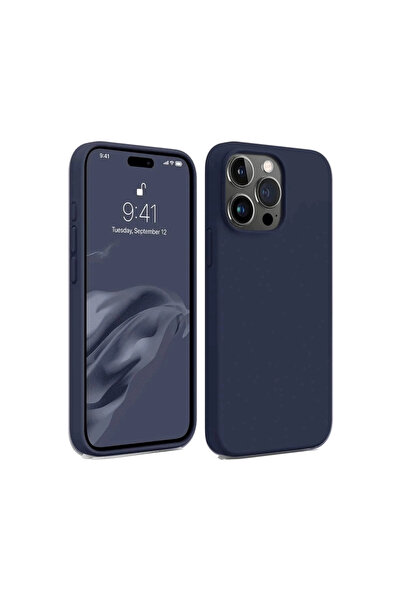 Twin Store جراب آيفون 15 أول سيليكون - أزرق داكن