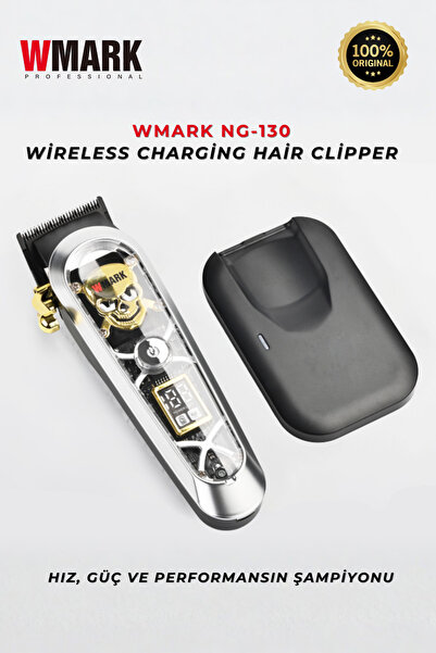 Wmark Wireless Charging Hair Clipper (Silver) Saç Ve Sakal Makinesi - Kablosuz Şarj