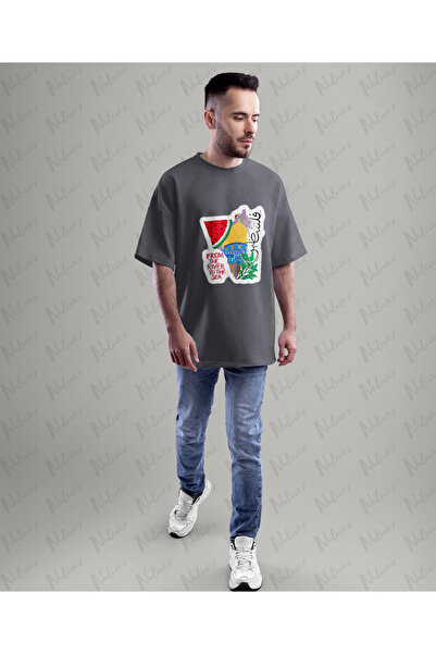 Nulivez Palestine Design Printed High Quality Compact Unisex Oversize T-Shirt