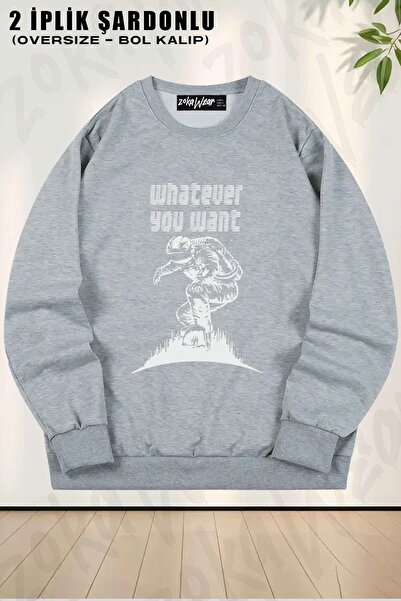 ZOKAWEAR Snowboard unisex, orice doriți cu imprimeu supradimensionat guler ro...