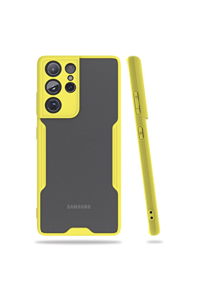 Twin Store غطاء سيليكون بلاتيني لهاتف Galaxy S21 - أصفر