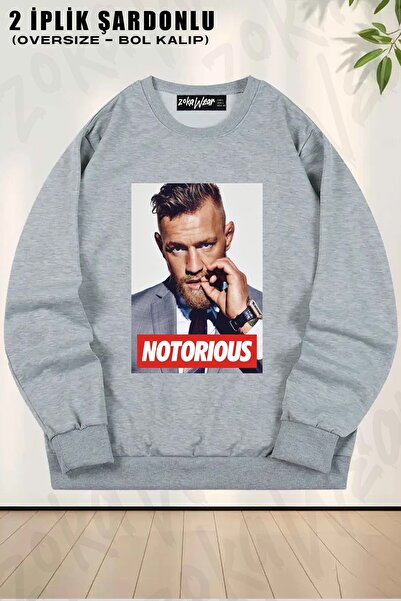 ZOKAWEAR Унисекс Notorious V3 UFC Conor McGregor принт, прекалено голяма блуз...