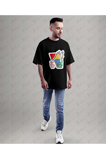 Nulivez Palestine Design Printed High Quality Compact Unisex Oversize T-Shirt