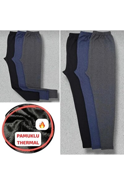 SAVNUR 3 Renk 3'lü Bay Thermal İçli̇k Tayt Yumuşacik Sicacik
