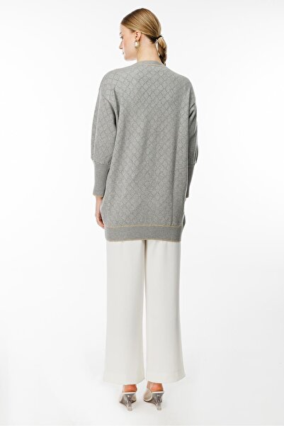 Ghisa Baklava Patterned Dragonfly Knitwear Cardigan