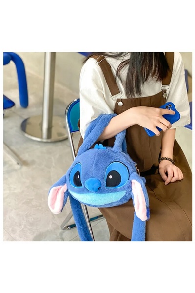 OEM ✨ Set of 2 Fluffy Stitch&Lilo Plush Bags – Super Cute & Practical! 💙💖