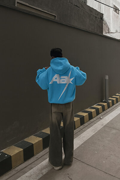 CLASSY.MODA Unisex cu glugă Swea tricou Spate cu imprimeu supradimensionat Bu...