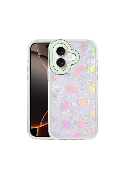 Twin Store غطاء آيفون 16 لومي منقوش - أخضر