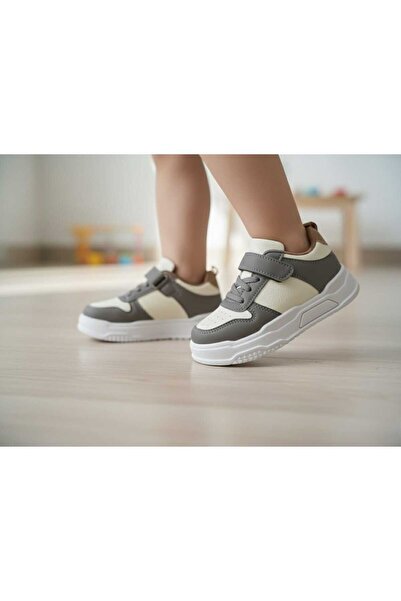 HİGHRUN Unisex Çocuk Okul Ayakkabısı Bağcık ve Cırt Cırtlı Spor Ayakkabı