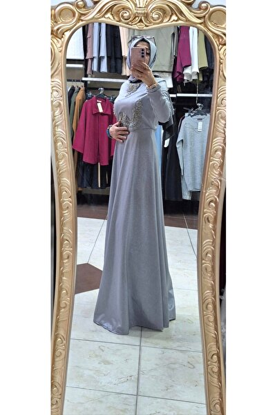 Mintaş Taşlı ve simli abiye elbise