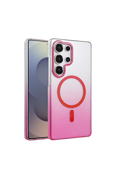 Twin Store غطاء ماجسيف لامع لجهاز غالاكسي S23 - وردي