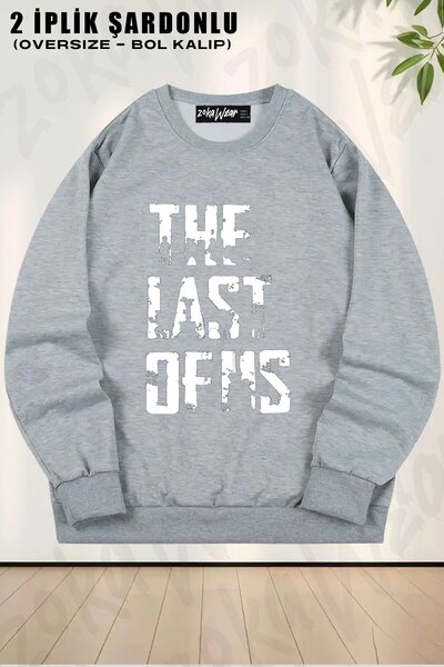 ZOKAWEAR Unisex the Last of Us4 Printed Oversized Crew Neck Sweatshirt