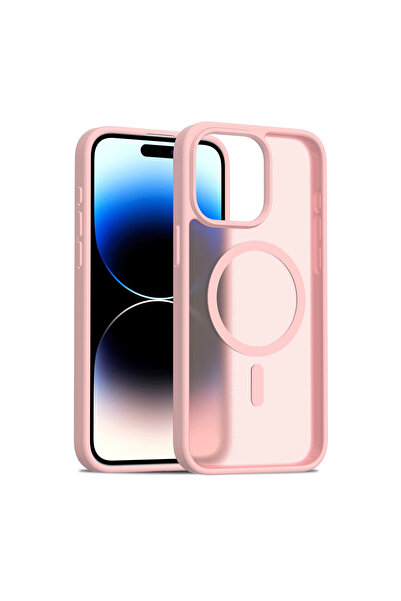 Twin Store غطاء جوال آيفون 14 جوتا ماج سيف - بودرة