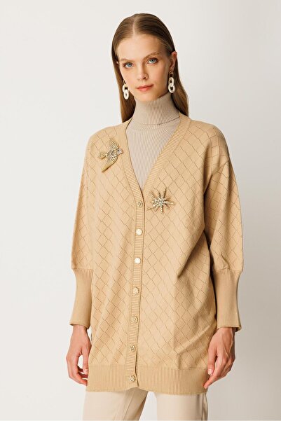 Ghisa Baklava Patterned Dragonfly Knitwear Cardigan
