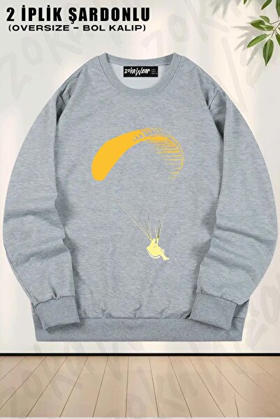 ZOKAWEAR Унисекс парапланеризъм Оверсайз велосипедна блуза с качулка