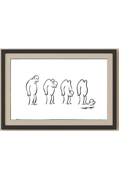 Boris Erenburg 43x30cm Orijinal El Çizimi Karikatür / Sertifikalı / Koleksiyonluk BOD01631