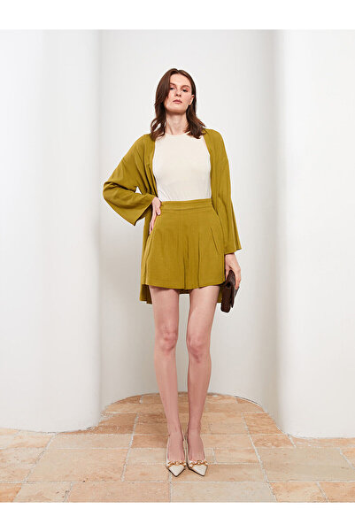 LC Waikiki Pantaloni scurți drepti pentru femei cu talie înaltă